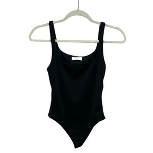 Babaton black sleeveless tong body suit size small